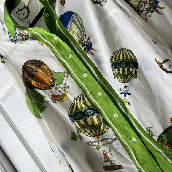 Anthropologie Maeve hot air balloons button down shirt US 10 - Picture 3 of 5